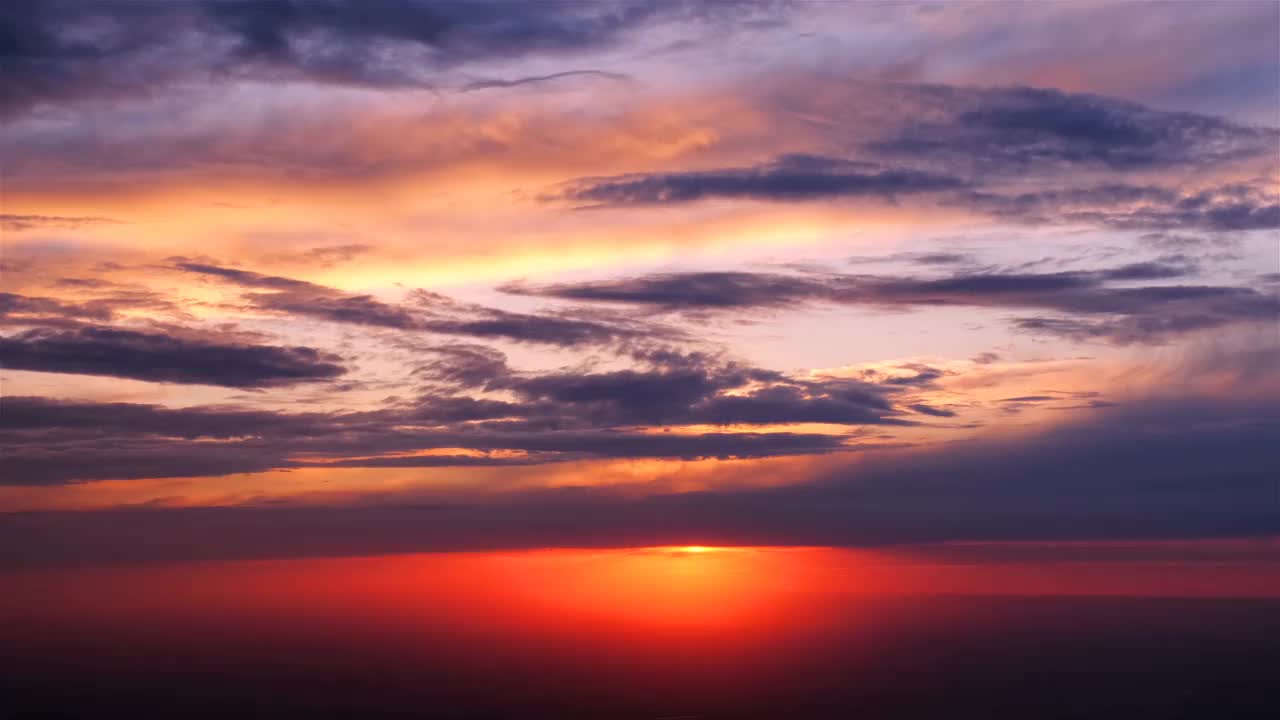 日落夜空云视频素材