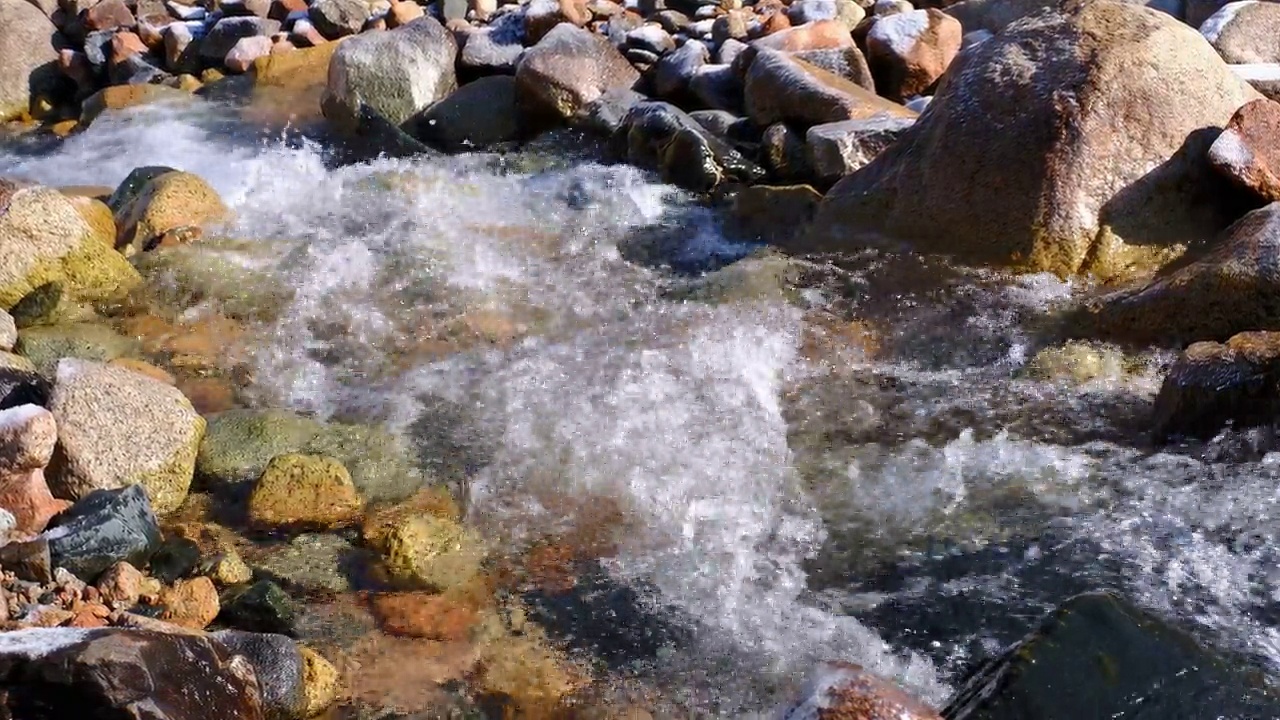 河流流纯净的水视频素材