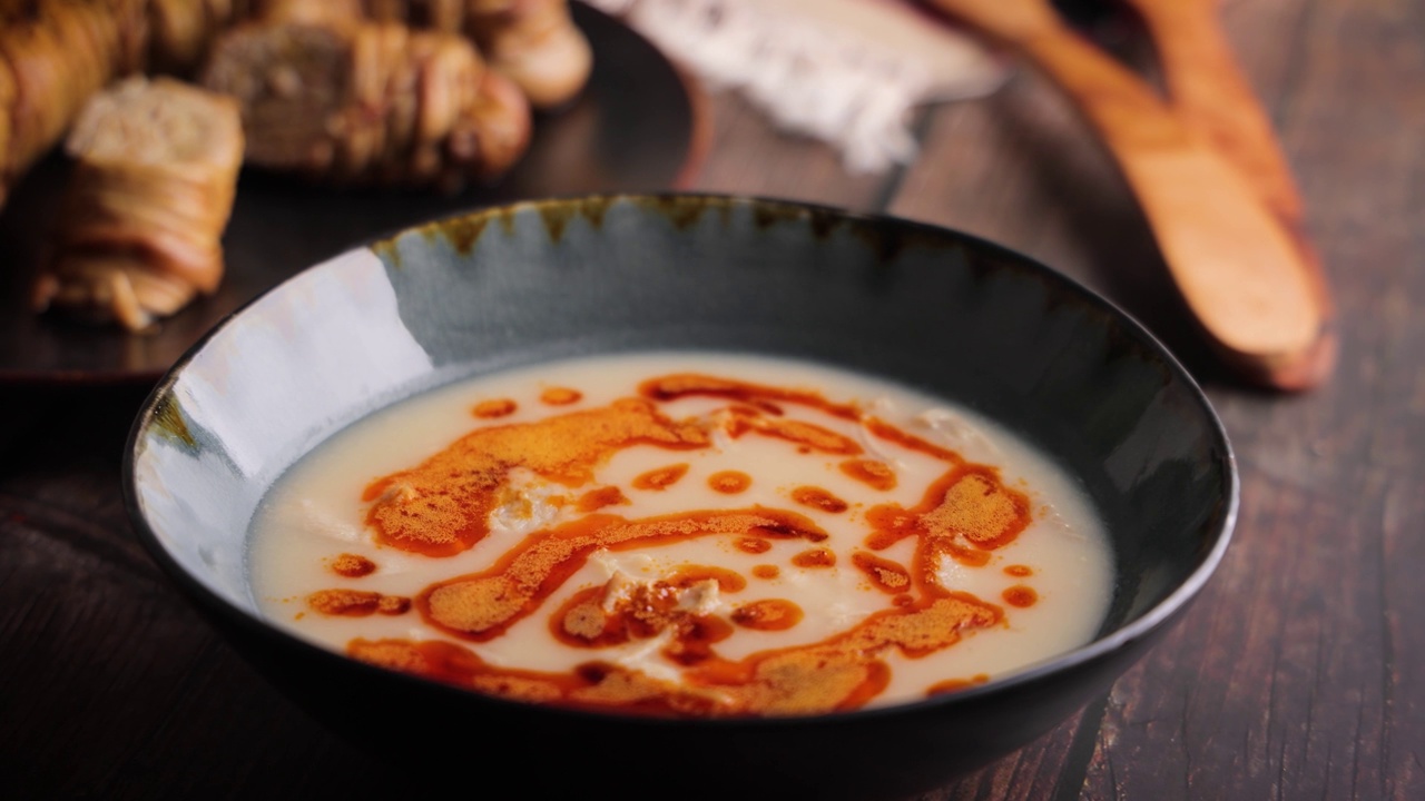 Paçe, Tripe soup, Albanian Typical Dish视频素材