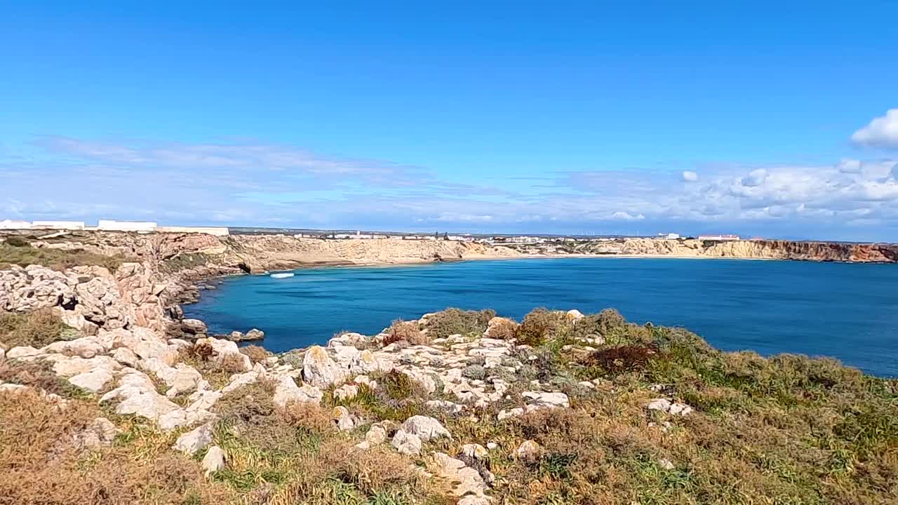 葡萄牙拉各斯外的阿尔加维海岸。视频素材