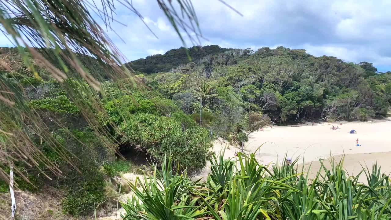 观景台的海滩景观视频素材