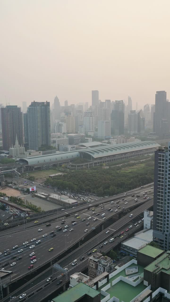 曼谷危机严重污染地区泰国亚洲视频素材