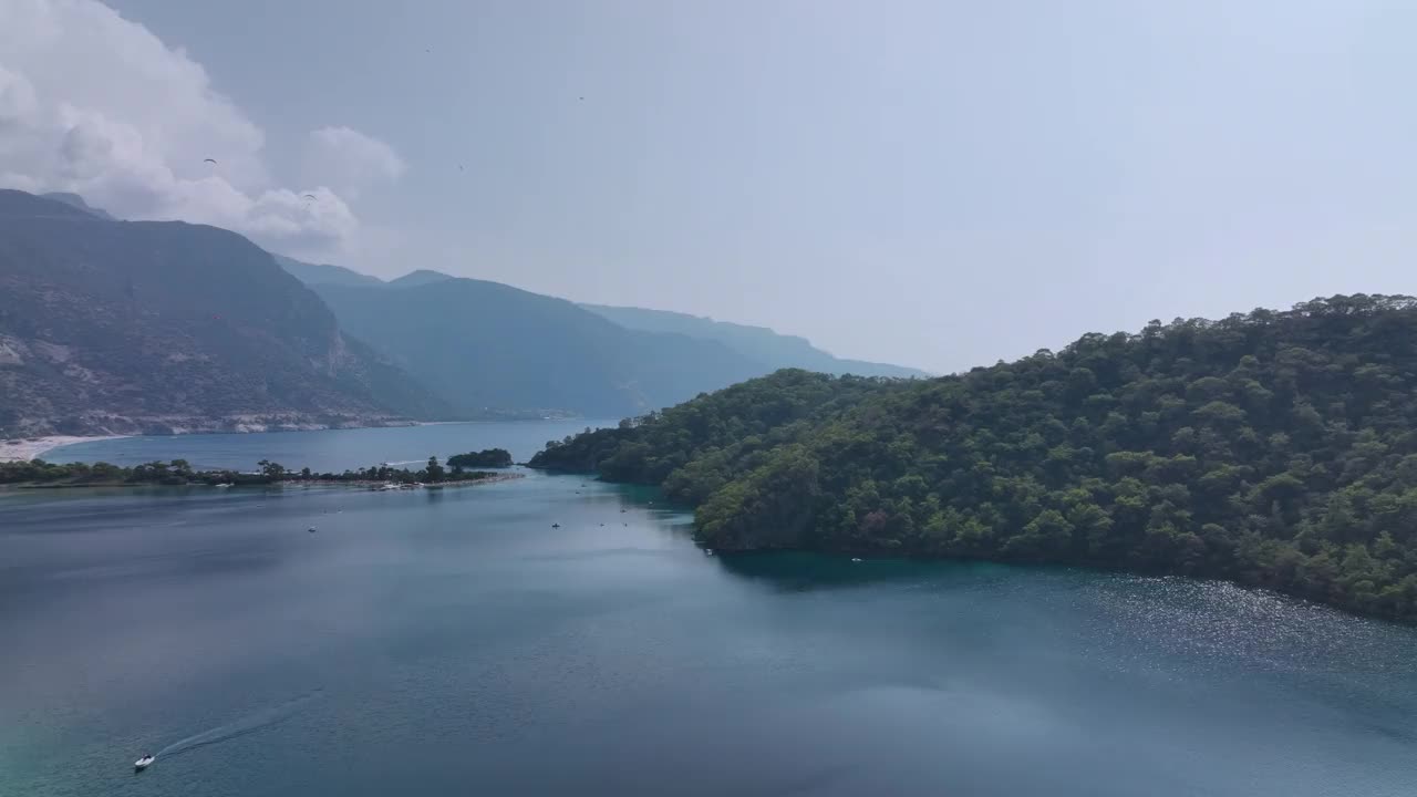 土耳其的Oludeniz泻湖景观视频素材