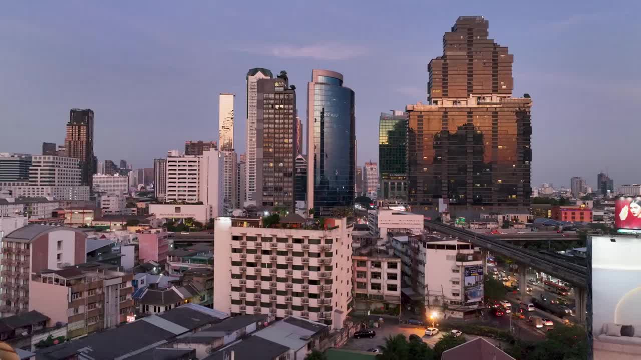 曼谷西隆区的城市景观视频素材