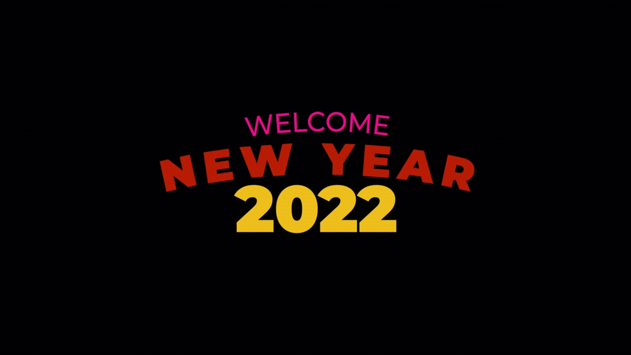 欢迎2022年新年图标视频素材