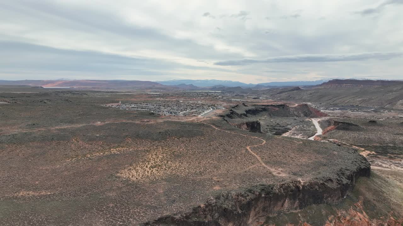 空中沙漠维珍河谷飓风犹他4K 4视频素材