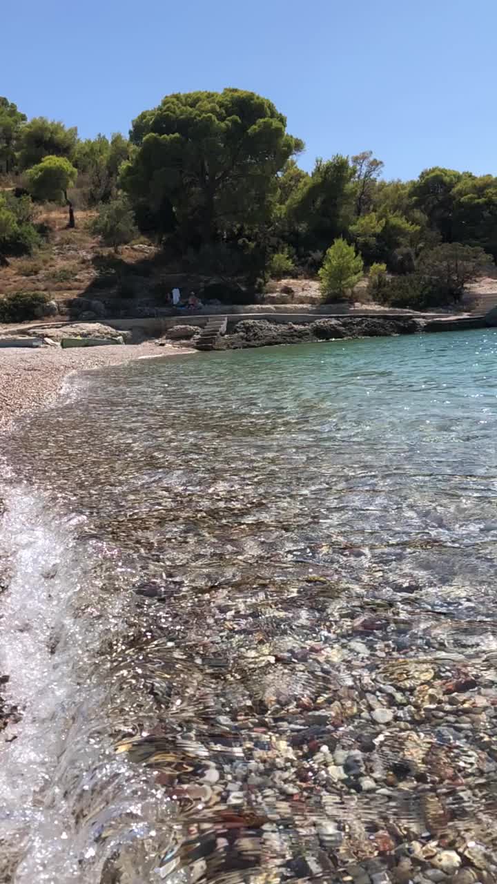 希腊地中海的斯佩塞斯岛视频素材