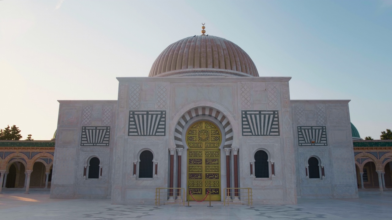 位于修道院的总统哈比卜·布尔吉巴陵墓。视频素材