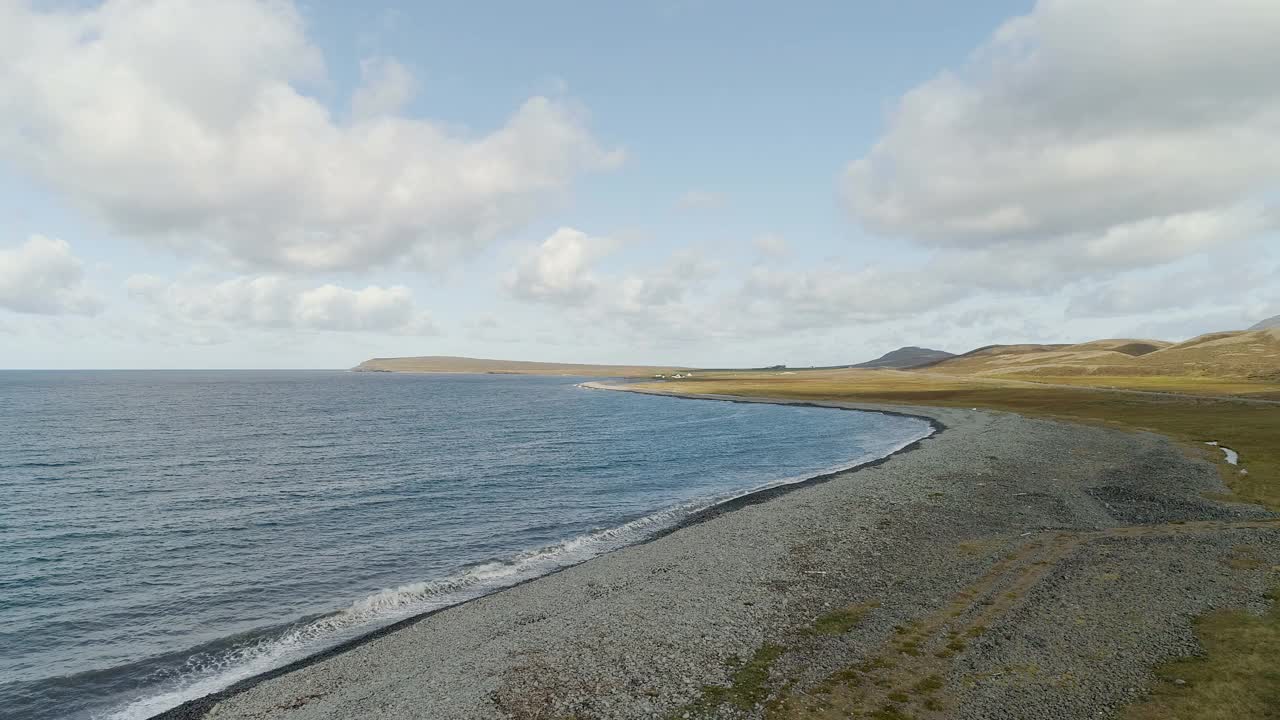 冰岛北部的Skagafjordur湾和格陵兰海视频素材