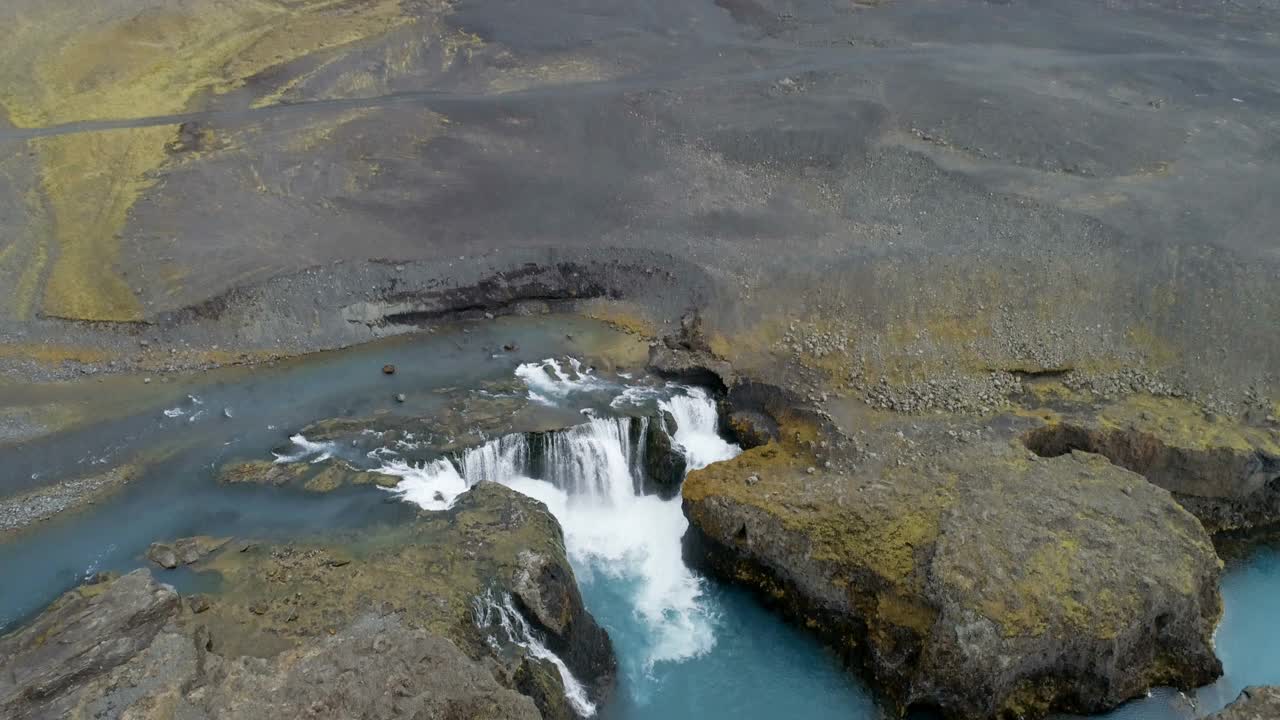 冰岛Sigoldufoss瀑布视频素材