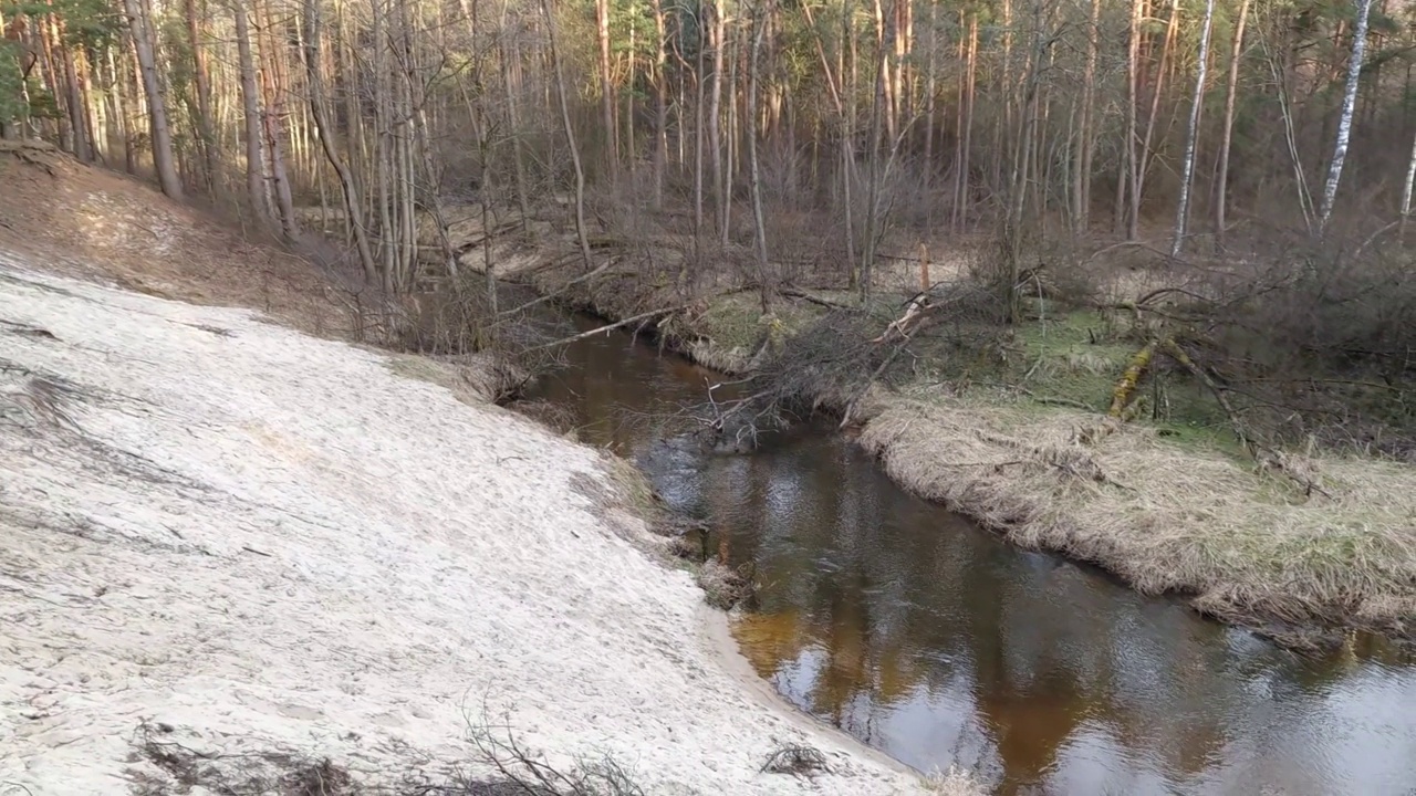 峡谷的野山河有着纯净的水视频素材