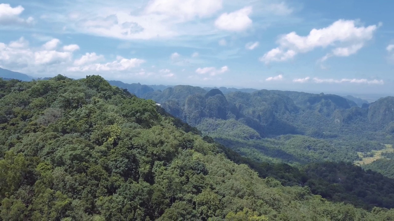 无人机鸟瞰山地热带森林视频视频下载