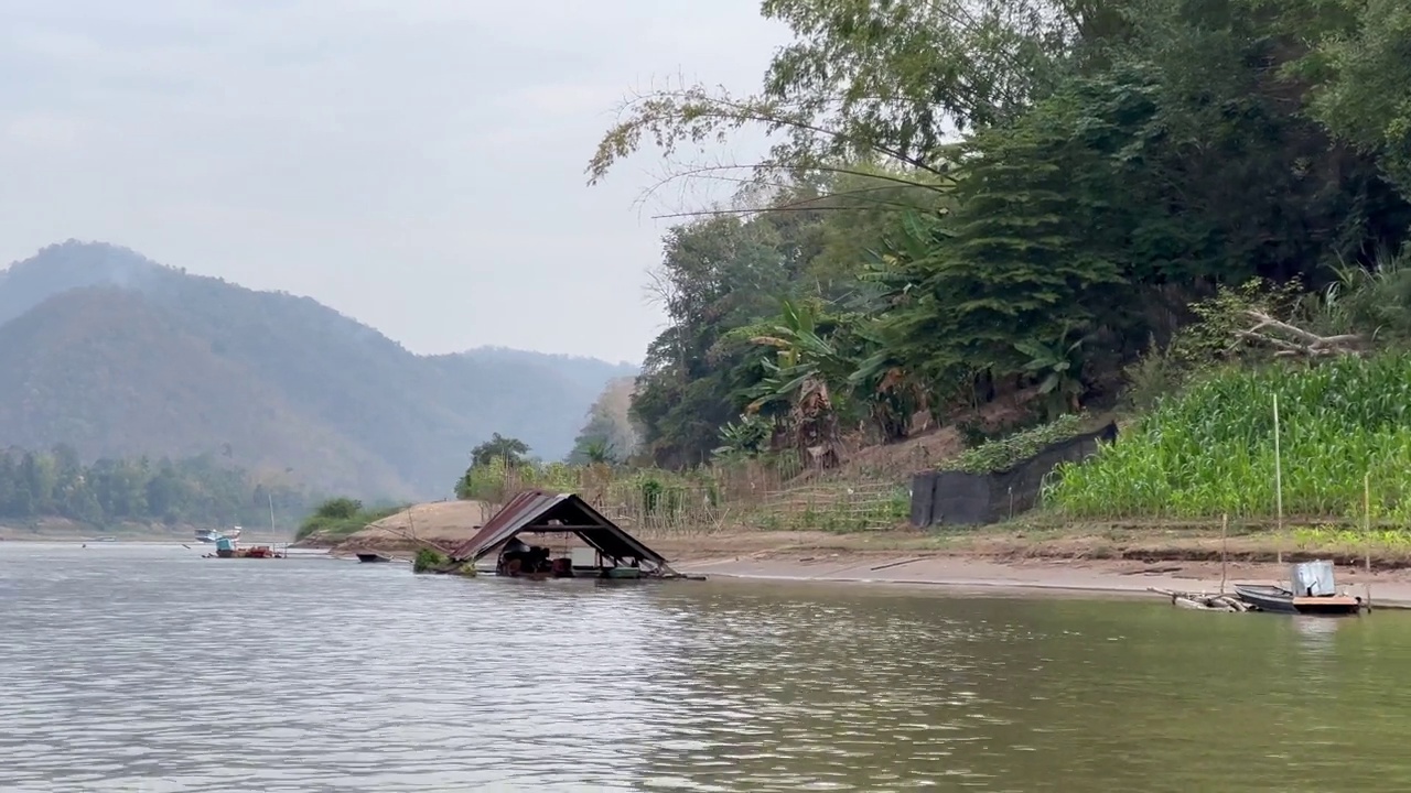 老挝湄公河视频素材