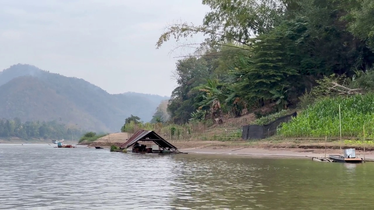 老挝湄公河视频素材