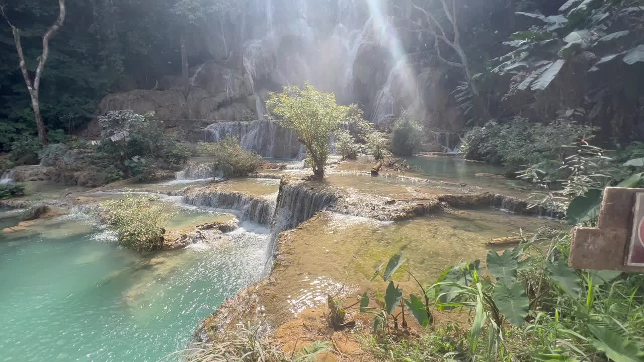 老挝的匡思瀑布视频素材