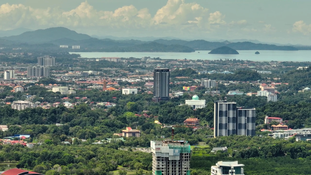 马来西亚婆罗洲市Kinabalu。视频素材