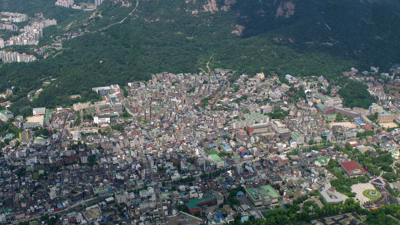 仁王山下的瑞村/钟路区，首尔，韩国视频素材