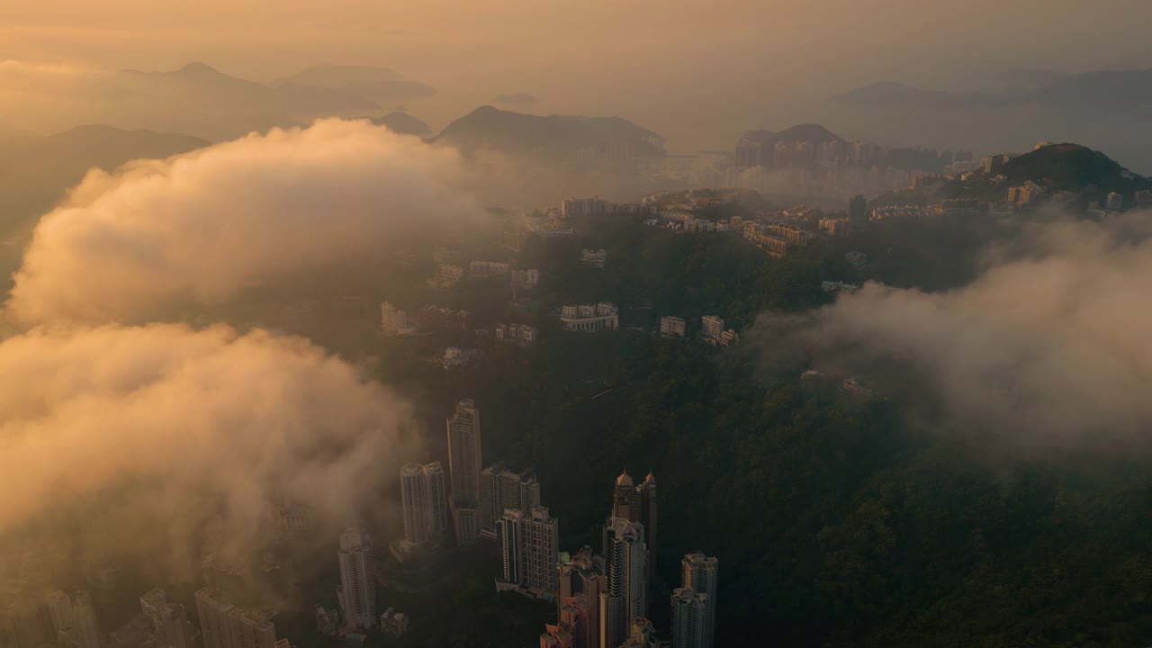 香港市区鸟瞰图视频素材