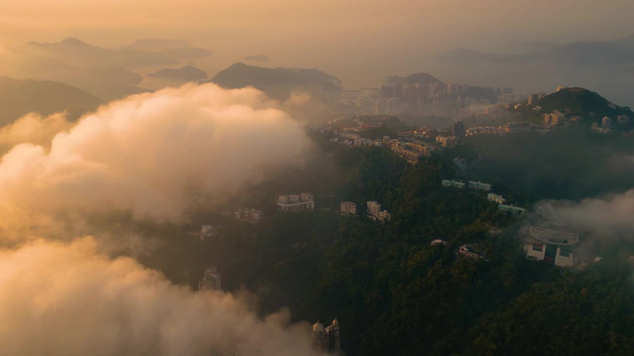 香港市区鸟瞰图视频素材