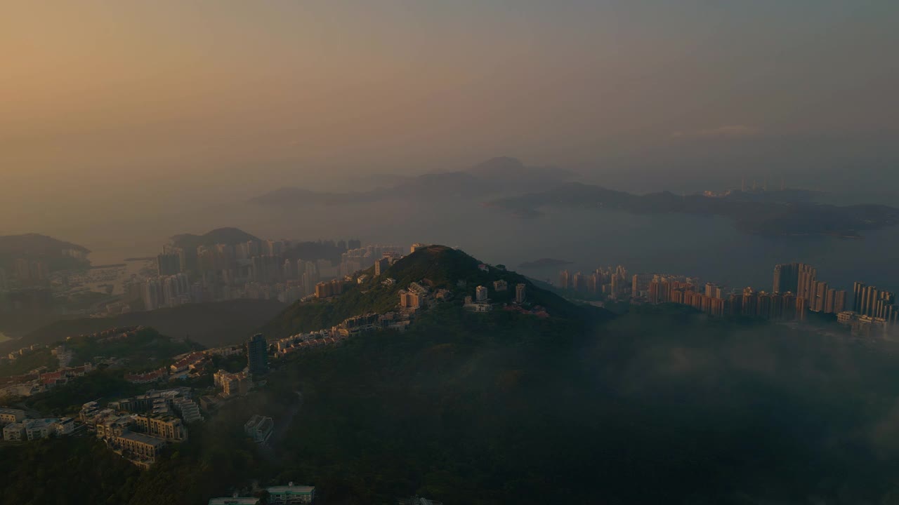 香港市区鸟瞰图视频素材