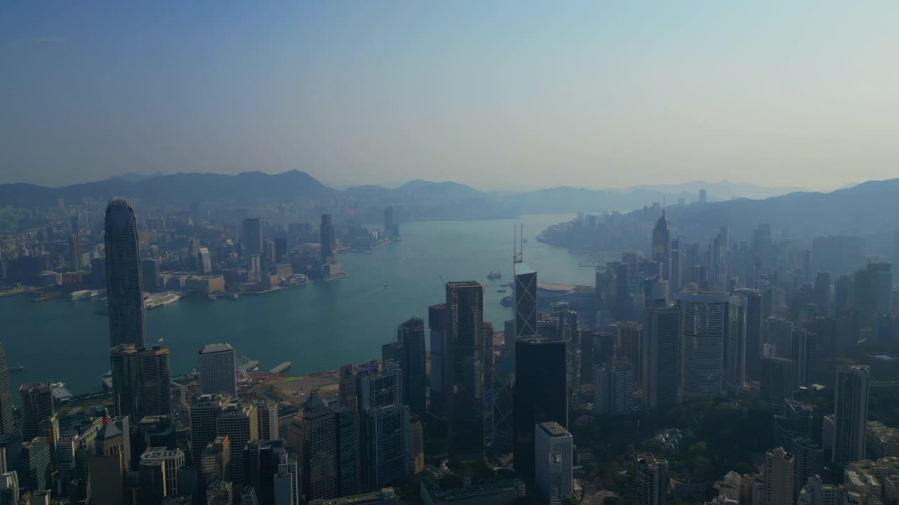 香港市区鸟瞰图视频素材