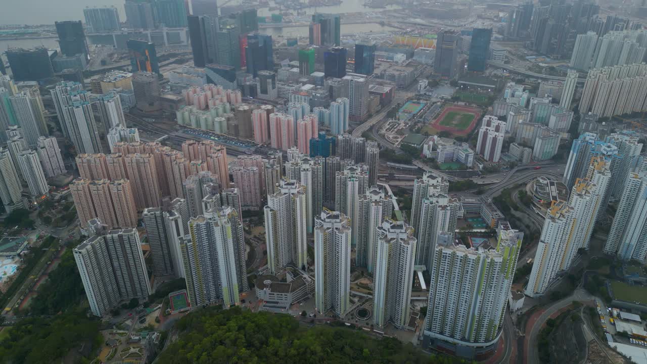 香港汽车鸟瞰图视频素材