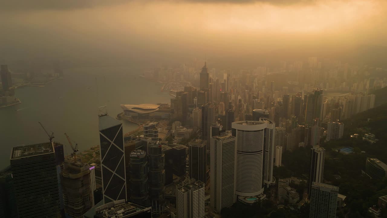 香港市区鸟瞰图视频素材