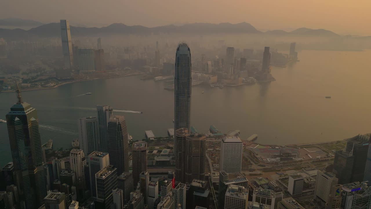 香港市区鸟瞰图视频素材