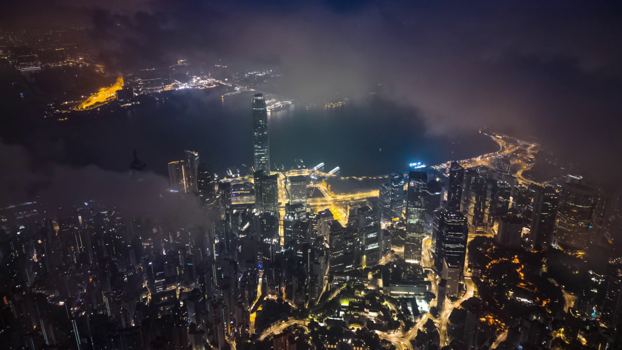 香港城市的夜景视频素材