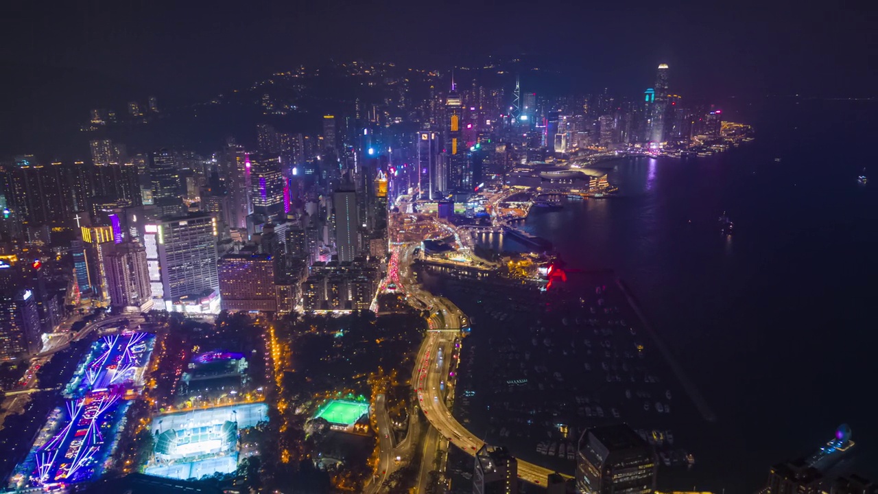 香港城市的夜景视频素材