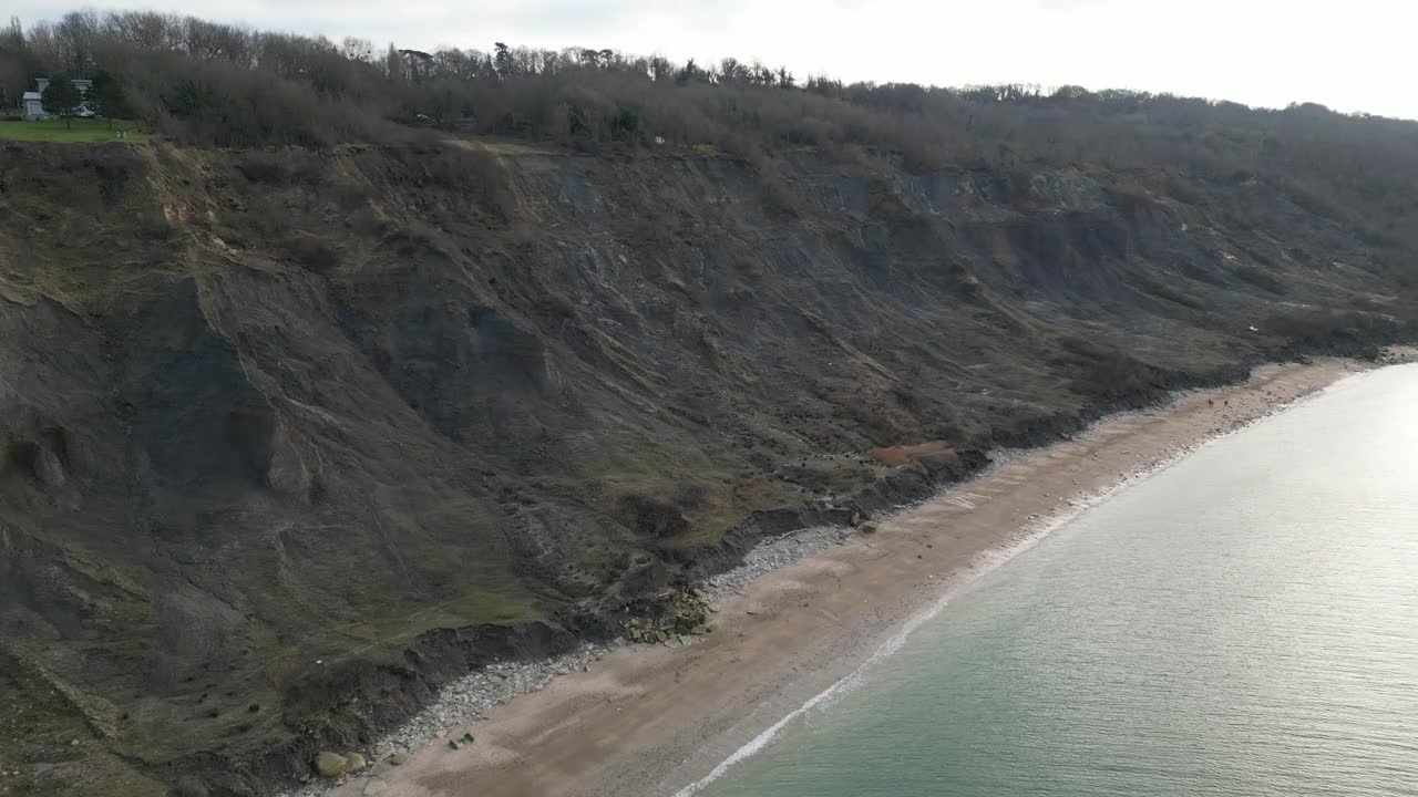 多维尔海滩的天空视图视频素材