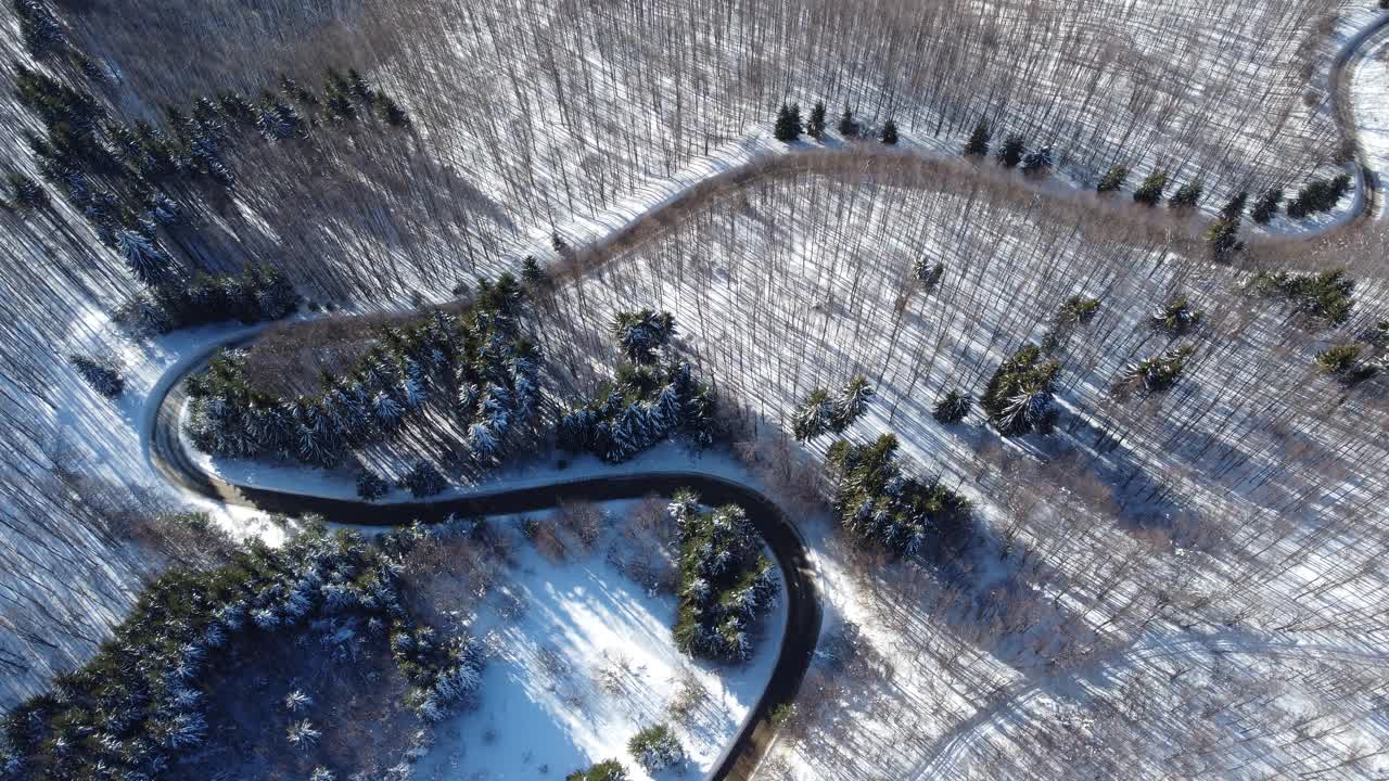 巴尔干山脉上美丽的冬季雪景视频下载