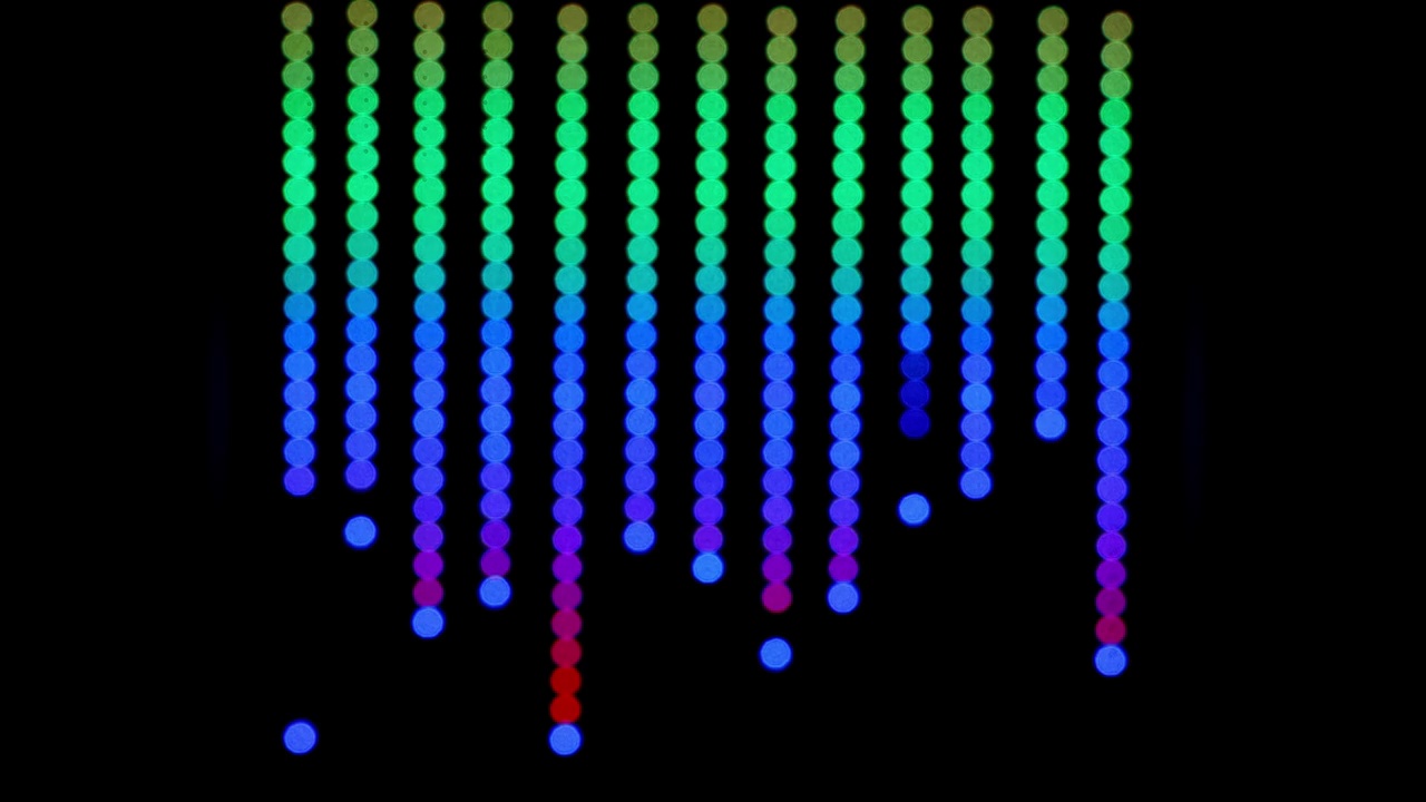 4k抽象Led面板光像素化多色抽象光泽表面-音频运动背景视频下载
