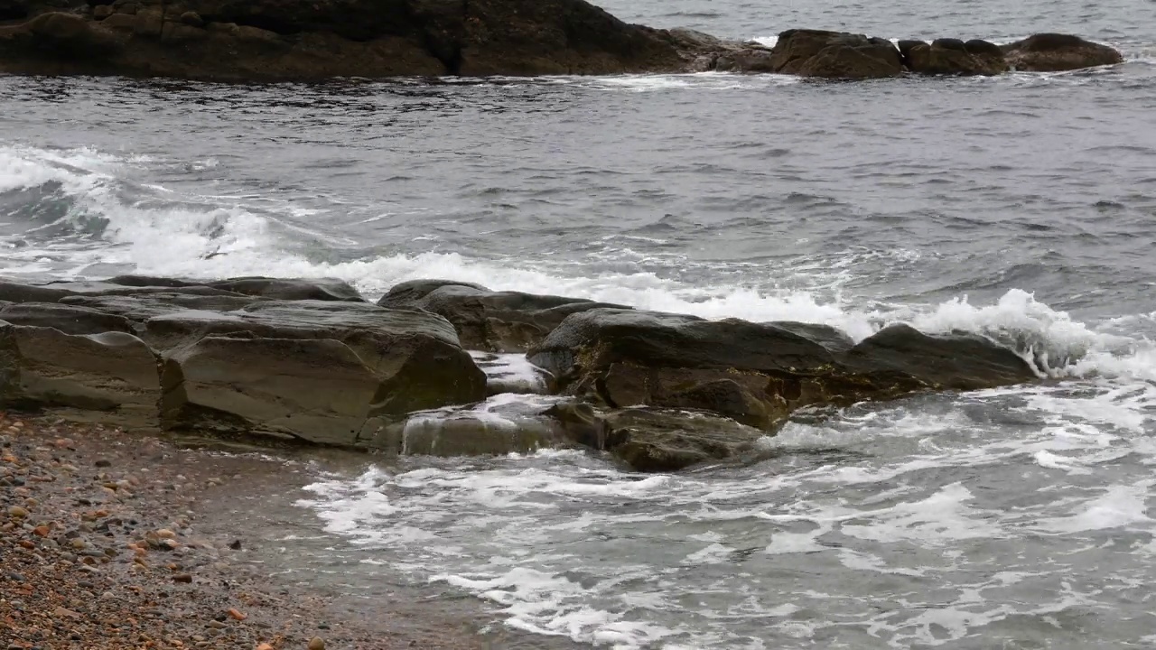 多云的海浪。视频素材