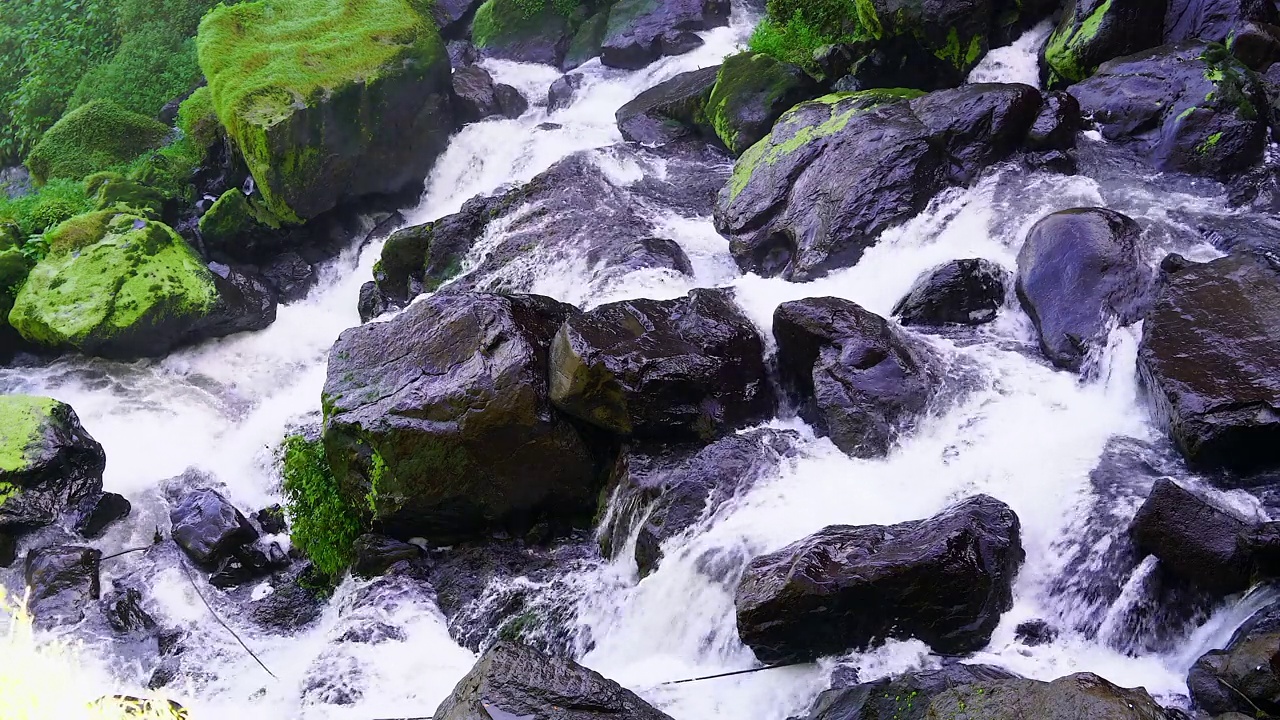 让自己沉浸在墨西哥图利曼瀑布晶莹剔透的水中视频素材