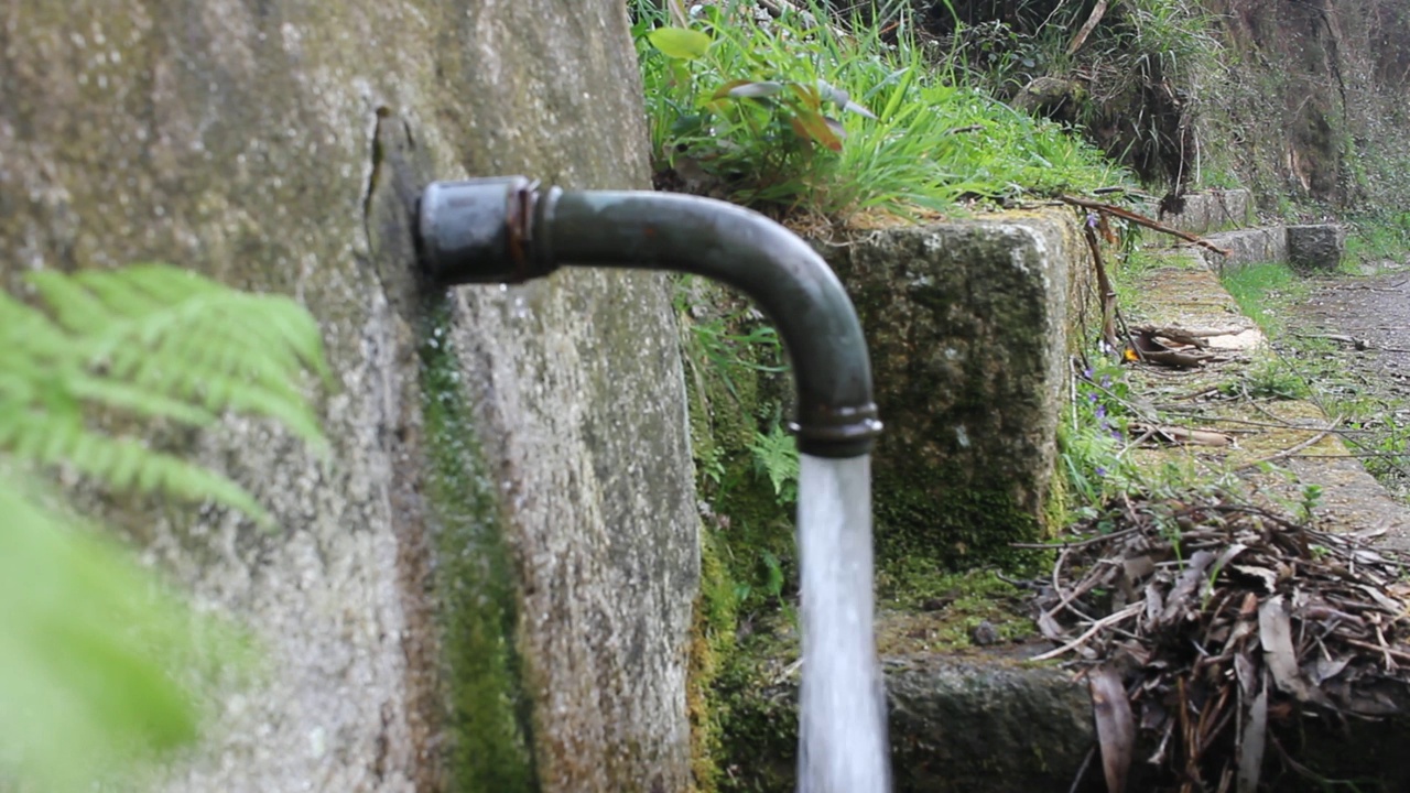 山泉里的水视频素材