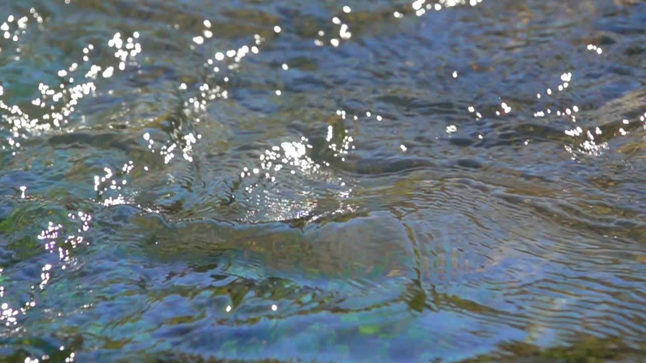 水清流起伏视频素材