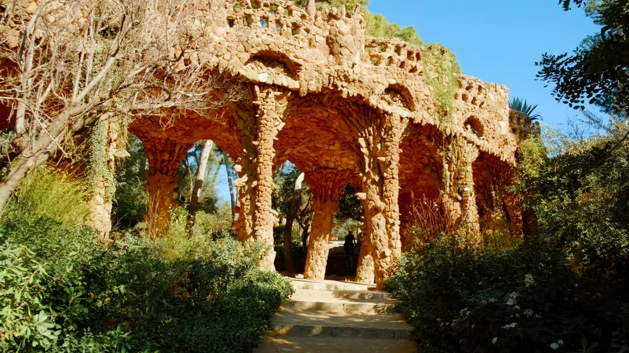 Park Güell, Barcelona, Spain视频素材