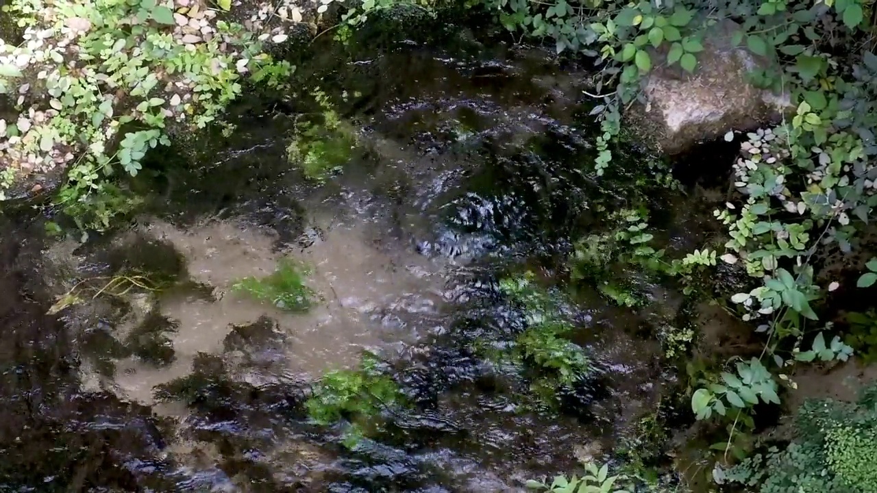 水泉，地下河流的源头。视频下载