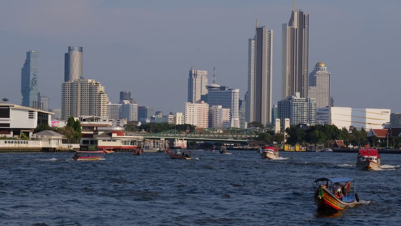 泰国，曼谷，湄南河视频素材