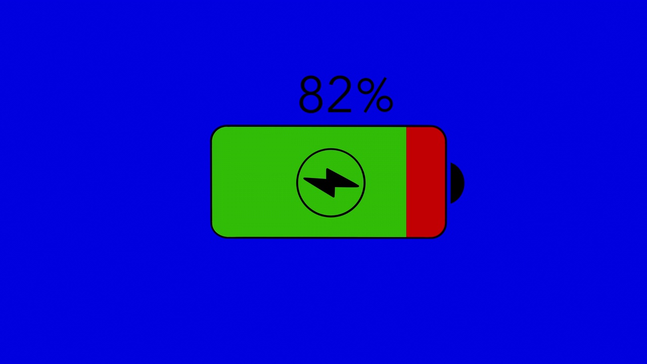 电池充电动画4k视频素材