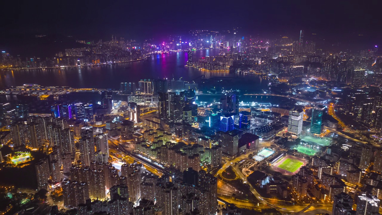 香港城市的夜景视频素材