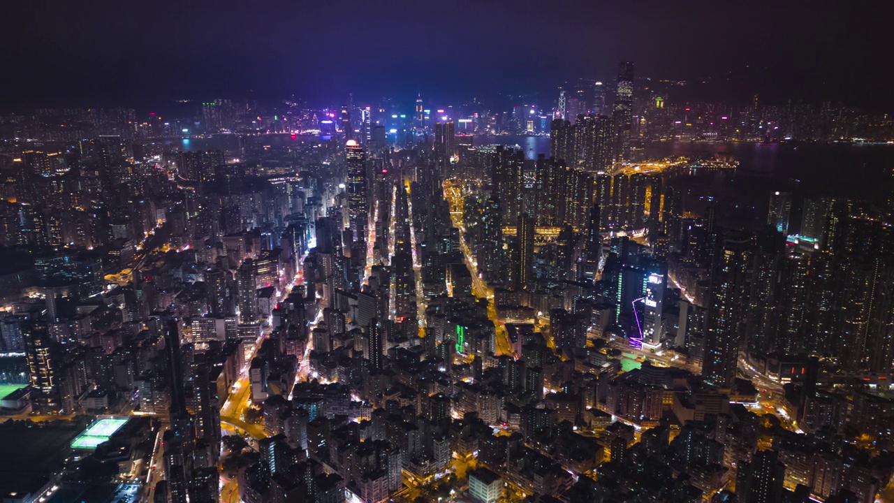 香港城市的夜景视频素材