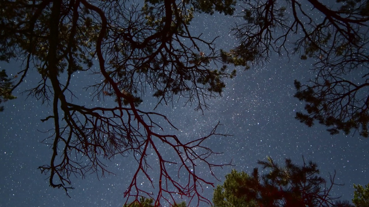 随着太阳升起，夜空中的星星和银河系的时间推移平移-特柳赖德，科罗拉多州视频素材