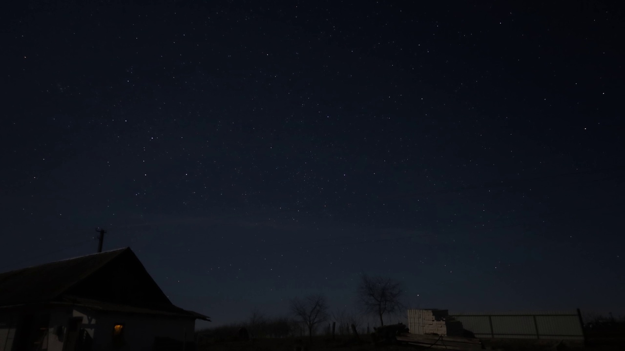 夜空中星星的运动视频素材