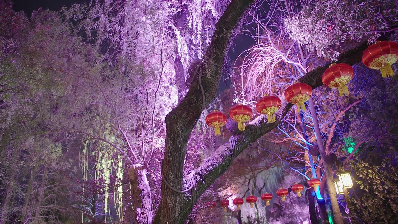 南浔古镇的夜景视频素材