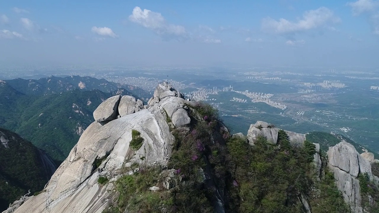 北汉山风景/首尔，韩国视频素材