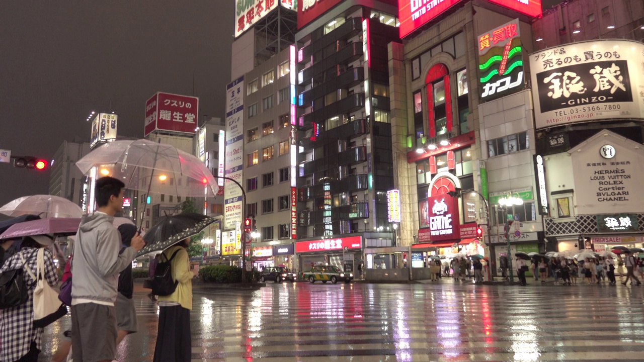 日本过马路的人视频素材