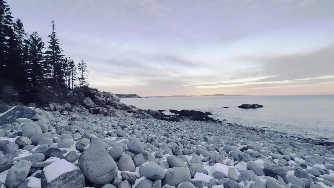 博尔德海滩，冬天的海岸视频素材