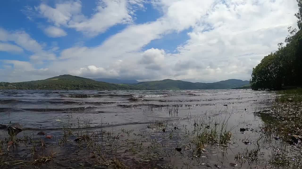 湖面上的波浪视频素材